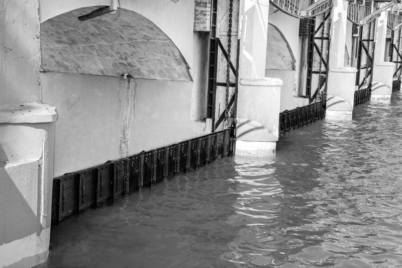 The undersluices at the historical Grand Anicut that control the water flow from Kaveri to Kollidam - in Thanjavur district, Tamil Nadu